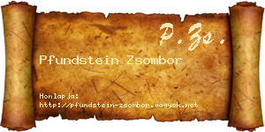 Pfundstein Zsombor névjegykártya